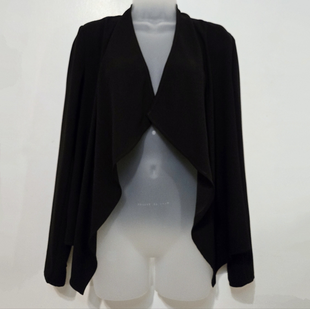 EXPRESS Draped cascading open blazer, Medium, Black